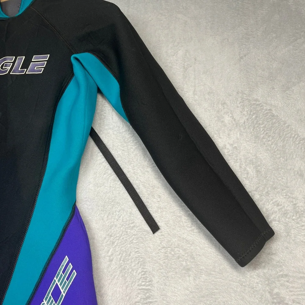 Eagle Wetsuit Women Purple Teal Black Colorblock Force Full Body Size 8